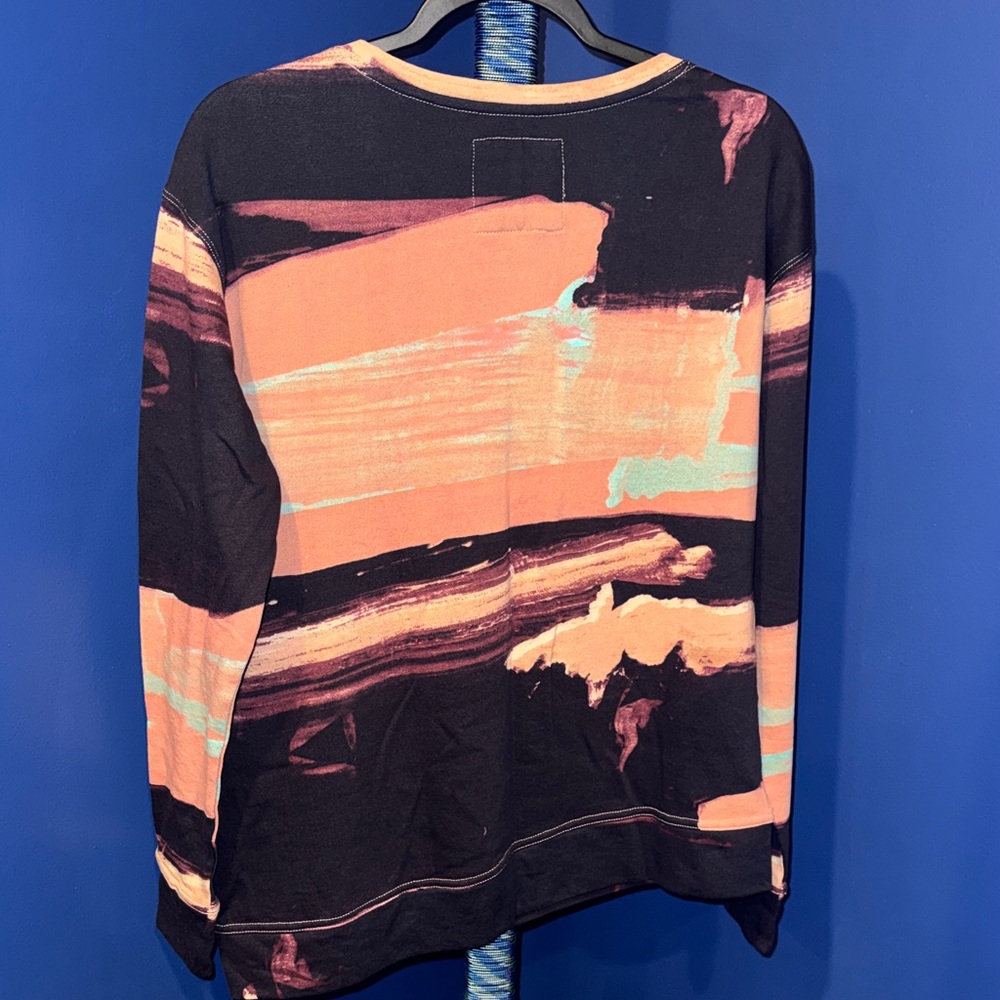 Grey State- Purple & Pink Abstract Landscape Long Sleeve Top - Picture 4 of 15